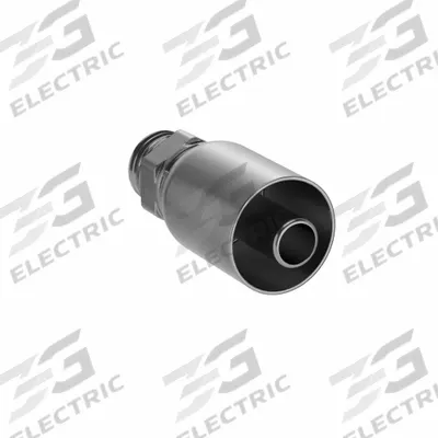 PARKER Hydraulic Crimp Fitting: Steel x Steel, Straight, -8 For Hose Dash Size - Parker Crimp Hydraulic Hose Fittings with SAE Connection