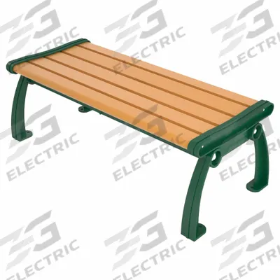 ULTRASITE Outdoor Bench: Heritage, 48 in Overall Lg, 17 in Overall Ht, Cedar, Green - Vandal Resistant Resinwood Benches