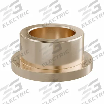 BUNTING BEARINGS Flanged Sleeve Bearing: Bronze, SAE 841, 5/8 in Bore, 7/8 in OD, 1/2 in Lg - Lubricated Food-Grade Metallic Flanged Sleeve Bearings