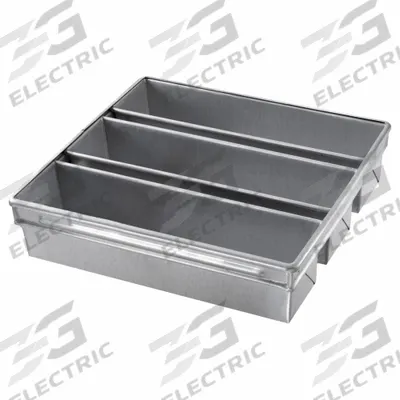CHICAGO METALLIC Pullman Bread Pan: Aluminized Steel, 3 Slots, 16 3/8 in Overall Wd - Bread & Loaf Pans