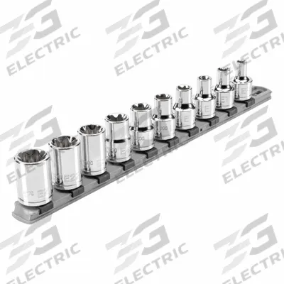 TEKTON Socket Set: 1/2 in Drive, 10 Piece, External Torx, Torx - External Torx & Torx Plus Socket Sets