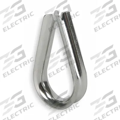 Dayton Wire Rope Thimble: 1/8 in Compatible Rope Dia, Steel, For Lifting, 1/8 in Wall Ht - Thimbles