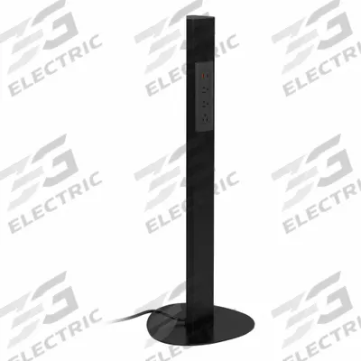 OFFICE STAR PRODUCTS Technology Charging Station: Universal, Black, 35 3/4 in Overall Ht - Charging Outlets