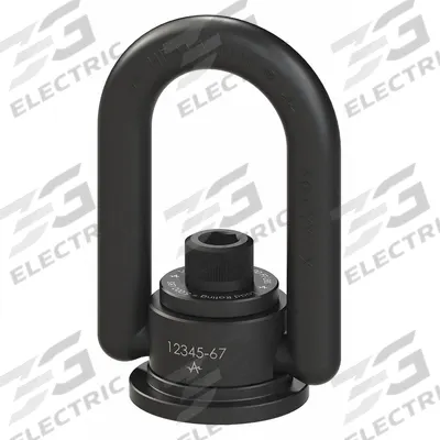 ADB HOIST RINGS Hoist Ring: Pivot/Swivel, Black Oxide-Coated Steel, 1 1/4"-7 - High-Strength Forged Pivot & Rotate Hoist RIngs
