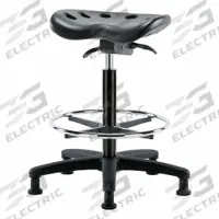Tractor Stool: Polyurethane, Ht Range 22 1/2 in to 32 in, 17 in Seat Wd, 14 in Seat Dp, 5 Glides (MPN PTHBST-RG-CF-RG-BLK). Key specifications — Brand: APPROVED VENDOR; Foot Support: Yes; Base Material: Fiberglass; ESD-Safe: Not ESD Safe; Number of Casters: 0.
