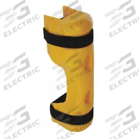 RACK SENTRY Pallet Rack Guard: Strap-On, On Upright, 3 in x 5 in x 18 in, Polymer, Yellow (MPN RSC-75). Key specifications — Brand: RACK SENTRY; Mounting Location: On Upright; Includes: (2) Straps; Color: Yellow; Material: Polymer.