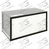 GRAINGER HEPA Air Filter: 12 in x 24 in x 12 in, 99.99% Filter Efficiency, Downstream Face (MPN 2GHJ4). Key specifications — Brand: GRAINGER; Frame or Header Material: Galvanized Steel.