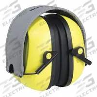 HOWARD LEIGHT BY PIP Earmuffs: Over-the-Head Earmuff, Passive, 27 dB NRR, Foldable, Foam, Yellow (MPN 1035106-VS). Key specifications — attr114012: Howard Leight(TM) VeriShield(R); attr114053: Foldable; attr114052: No; attr114031: No; attr114015: Steel-Wire; attr114029: Foam; attr114039: ABS; attr114048: VeriShield(TM) 100.