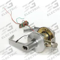 STANLEY SECURITY SOLUTIONS Door Lockset: Storeroom Lever Locksets, Chrome, ADA Compliant, Electrical (MPN 9KW37DEU15DSTK626). Key specifications — Ligature Resistance: Not Ligature-Resistant; Brand: STANLEY SECURITY SOLUTIONS; Visual Indicator Message: No Message; Lockset Style: Angled; ADA Compliant: Yes; Finish: Satin Chromium-Plated : Zinc Alloy.
