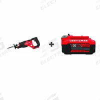 CRAFTSMAN Cordless Recip Saw: 1 Battery, No Charger, 1 in Stroke Lg, 3,000 Max. Strokes per Minute (MPN CMCS300B/CMCB204). Key specifications — attr1170520: Brushed; attr1179903: 4.0 Ah.