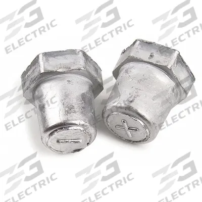 GROTE Connector Conversion: Straight, Top Post, 1 to 4/0 ga, Negative/Positive - Straight Alignment