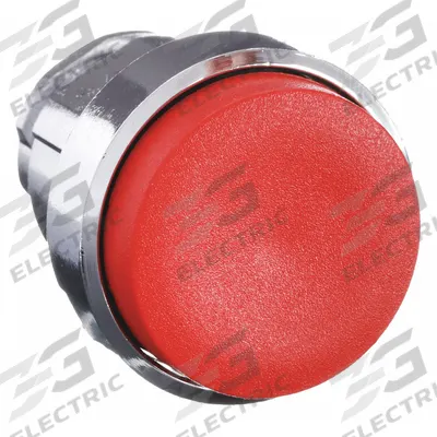 SCHNEIDER Extended Push Button: Red, 22 mm Mounting Size, Metallic - Extended-Length Push-Button Operators