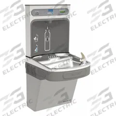 ELKAY Drinking Fountain with Bottle Filler: On-Wall, 8 gph @ 50°F, Stainless Steel, Gray (MPN LZSG8WSLK). Key specifications — Brand: ELKAY; Housing Material: Stainless Steel; Filter Access: Bottom Panel Access; Housing Finish: Granite; Chilling Capacity: 8 gph @ 50°F; Housing Color: Gray.