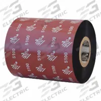 THERMAL TRANSFER RIBBON: Zebra, 3.5 in Ribbon Wd, 1,476 ft Ribbon Lg, 1 in Core Dia., Black, Resin (MPN 05100BK08945). Key specifications — Compatible Printer Model: ZE500-4; Color: Black.