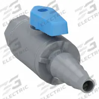APPROVED VENDOR Manual Two-Way Ball Valve: 1/4 in, PVC, Straight, FNPT x Barb, Full Port Ball Port (MPN 6381990). Key specifications — attr1008170: APPROVED VENDOR.