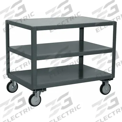JAMCO Work Table: Fixed Ht, Steel, 30 in x 30 in - Steel-Top Mobile Worktables