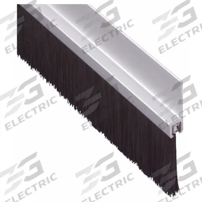 PEMKO Door Sweep: Brush Insert, Aluminum, 36 in Lg, 1/4 in Wd - Door Sweeps