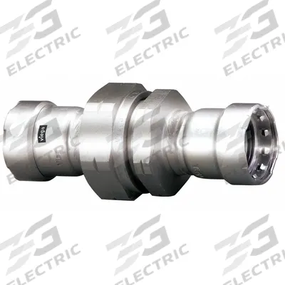 VIEGA MEGAPRESS Crimp Union Fitting: 1/2 in Pipe x 1/2 in Pipe Size, Press-fit x Press-fit - Potable Water Stainless Steel Press Fittings