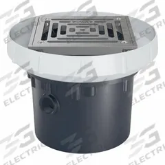 ZURN Floor Drain: 5 in Overall Dia, 5 in Grate Size, 4 in Nominal Pipe Size, Solvent Weld, PVC (MPN EZ-PV4-ST-SS). Key specifications — Color: Silver; Connection Type: Solvent Weld; Brand: ZURN; Includes: Stainless Mesh Screen.