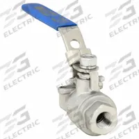 APPROVED VENDOR Manual Two-Way Ball Valve: 1/4 in, 316 Stainless Steel, Straight Valve Body, PTFE (MPN G-SSV-25). Key specifications — Brand: APPROVED VENDOR; Handle: Locking Lever.