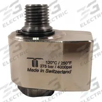 MOSMATIC Rotary Union: Elbow, Nickel-Plated C38500 Brass, 1 Passages, 3/8 in Threaded Rotating Shaft (MPN 43.252). Key specifications — Maximum Speed: 30 RPM; Brand: MOSMATIC.