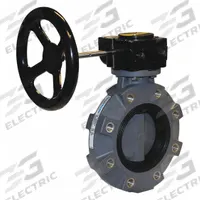 HAYWARD Butterfly Valve: 10 in Pipe Size, Concentric, 150 psi Max. Pressure (CWP), Lug, CPVC, CPVC (MPN BYV22100A0NGI00). Key specifications — Brand: HAYWARD; Handle Type: Gear Operated Handwheel; Disc Material: CPVC.