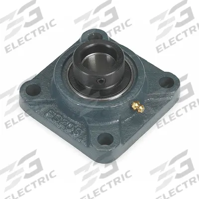 DAYTON 4 Bolt Flange Bearing: Radial Ball, 1 1/2 in Bore, Cast Iron, Eccentric Collar - General Purpose Flange-Mount Ball Bearings