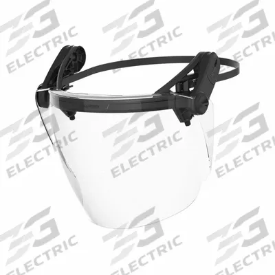 HEXARMOR Face Shield: Scratch-Resistant, Dielectric, EPDM, Clear - Hexarmor Face Shield Assemblies for Hard Hats