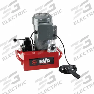 BVA HYDRAULICS Hydraulic Pump: 10,000 psi Max. Op Pressure, 397 cu in/min Max. Flow Rate - Corded High-Power Stationary Electric Hydraulic Pump Units