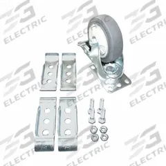 FLEXPIPE Caster Kit: Caster Kit, Silver/Gray, 250 lb Load Capacity - Max, Rubber, Swivel, 1 Casters (MPN W-4PSB-KIT). Key specifications — Product Type: Caster Kit; Color: Silver; Gray; Brand: FLEXPIPE; Caster Type: Swivel; Component Type: Caster Kit w/brake.