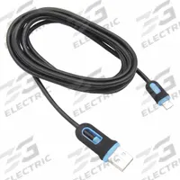 MOBILESPEC Standard USB Cable: Type A End 1, Micro B End 2, Black/Blue, 6 ft Lg, Std USB Cable (MPN MBS06106). Key specifications — End 1 Connection Type: Type A; Color: Black; Brand: MOBILESPEC; End 2 Connection Type: Micro B.