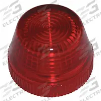 EATON Pilot Light Lens: 30 mm Panel Mounting Hole Dia, Red, Fresnel, Incandescent/LED, HT800 (MPN HT8LR). Key specifications — Brand: EATON; Compatible with Series: HT800; Lens Material: Plastic.