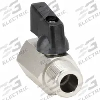 APPROVED VENDOR Manual Two-Way Ball Valve: 3/8 in, Nickel-Plated Brass, Straight, MNPT x FNPT, Wedge (MPN G-DCMV-38). Key specifications — Brand: APPROVED VENDOR; Handle: Wedge.