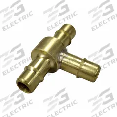 MEM-CO Barbed Tee: 1/8 in ID x 1/8 in ID x 1/8 in ID Size, Barbed x Barbed x Barbed, Brass (MPN T3). Key specifications — Brand: MEM-CO.