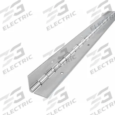 MONROE PMP Piano Hinge: Stainless Steel, 72 in Leaf Ht, 3 in Leaf Wd - Full Surface-Mount Piano Hinges