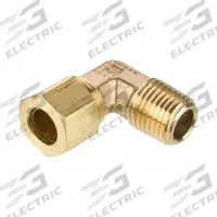 PARKER Compression Fitting Elbow: 1/4 in OD x 1/8 in Pipe Fitting Size, Compression x MNPT, Brass (MPN 169C-4-2). Key specifications — Brand: PARKER.