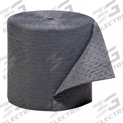 PIG Sorbent Roll: 150 ft Lg, 16 in Wd, Gray, Polypropylene, 150 ft Roll Lg - Sorbent Rolls
