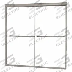 FOREMOST Tub Door: Frameless, 60 in Overall Ht, Clear Tempered Glass, 1/4 in Glass Thick (MPN CVST6060-CL-BN). Key specifications — Brand: FOREMOST; Door Frame Finish: Brushed Nickel.