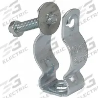 Conduit & Cable Hanger - Screw-On: 3/4 in Trade Size, Steel, BL1410. Key specifications — Color: Gray; Compatible Conduit Trade Size: 3/4 in; Compatible Conduit Type: EMT; RMC; Compatible Nominal Conduit/Pipe Size: 3/4 in; Compatible Pipe Size: 3/4 in; Finish: Zinc Plated; For Use With: Strut Attachment.