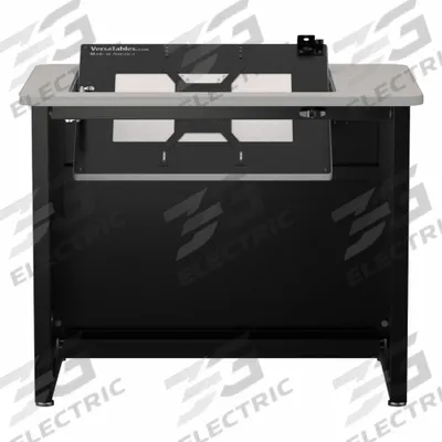 VERSADESK Computer Desk: Metal, Gray Matrix, 0 Drawers, 36 in Overall Wd - Downview Computer Desk