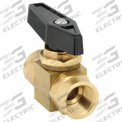 APPROVED VENDOR Manual Two-Way Ball Valve: 3/8 in, Brass, Straight, FNPT x FNPT - Panel-Mount Brass Ball Valves