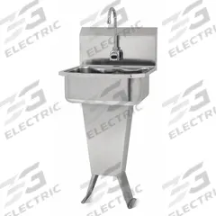 SANI-LAV Hands-Free Sink: 41 1/2 in Overall Ht, 17 in Bowl Lg, 7 in Bowl Dp, 0.5 gpm Flow Rate (MPN ES2-501L-0.5). Key specifications — Includes Side Splash: Side Splash Not Included; Power Source: AC Powered; Brand: SANI-LAV.