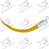 VISIONTRON Barrier Rope: Yellow, 10 ft Overall Lg, Polypropylene, Snap End (MPN 843YW120SE-SC). Key specifications — Brand: VISIONTRON; End Cap Material: Metal.
