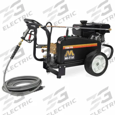 MI-T-M Gas-Powered Pressure Washer: Heavy Duty, Cart, 3,000 psi, 3.5 gpm - Cold Water Pressure Washers