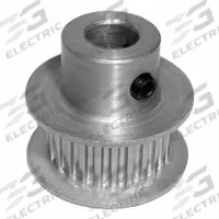 DAYTON Timing Pulley: Modified Curvilinear, Fixed, For GT Timing Belt Section, For 9 mm Belt Wd (MPN 17-2P09-6FA2). Key specifications — Brand: DAYTON; Finish: Clear Anodized; For Belt Series: Powerhouse®.