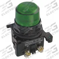 EATON Pilot Light: 30 mm Panel Mounting Size, Green, LED, 24 V AC/DC Max Volt Rating (Supply) (MPN E34FB197LGP24). Key specifications — Series: E34; Brand: EATON; Includes Push-To-Test: No Push-To-Test Included.