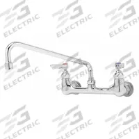 T&S BRASS Low Arc Laundry Sink Faucet: Cast Brass, Centerset, Wall, 2 Mounting Holes, Chrome, Lever (MPN B-0231). Key specifications — Brand: T&S BRASS.