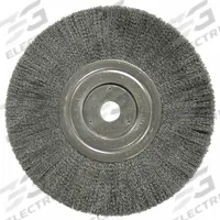 WEILER Wire Wheel Brush: Crimped Steel, 8 in Dia x 3/4 in Wd, 3/4 in Arbor, 0.008 in Fill (MPN 01148). Key specifications — Brand: WEILER.