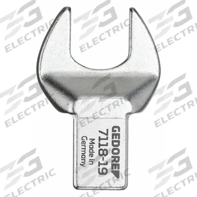 GEDORE Interchangeable Torque Wrench Head: 14mm x 18mm Drive Size - Open End Torque Wrench Heads