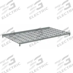 TENNSCO Shelf: 42 in x 30 in, 550 lb Load Capacity, Steel, 5 ga Decking, Gray, Shelf (MPN ZAESH-4230W). Key specifications — Decking Material: Steel; Includes: (4) Beams; Decking Finish: Zinc Plated; Shelf Configuration: Single Straight; Color: Gray; Frame Material: Steel; Brand: TENNSCO; Frame Finish: Zinc Plated.